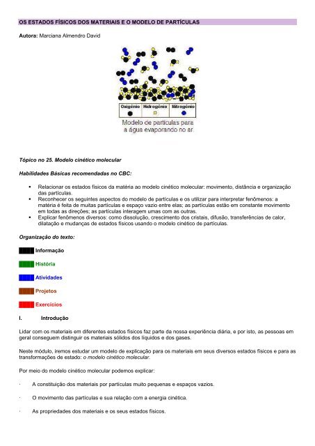 KIT ESTADOS FÍSICOS DA MATÉRIA (água) – Sala da Tia Jéssica