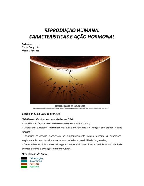 REPRODUÇÃO HUMANA: CARACTERÍSTICAS E AÇÃO HORMONAL