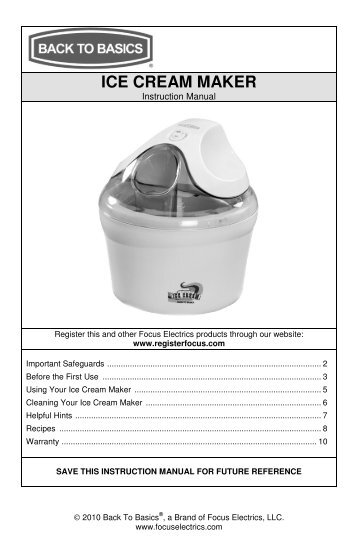 ICE CREAM MAKER - Air & Water