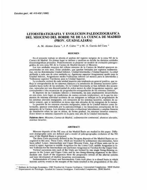 LITOESTRATIGRAFIA y EVOLUCION PALEOGEOGRAFICA ... - CSIC