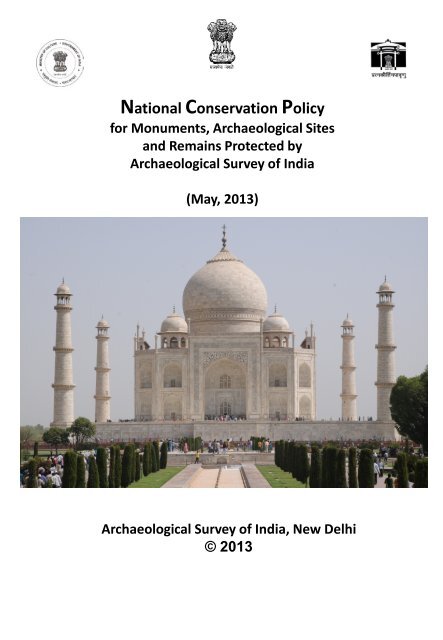 draft conservation policy - Archaeological Survey of India
