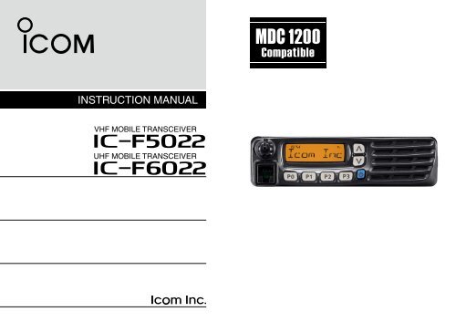 IC-F5022/F6022 Instruction Manual - VHF Group AS