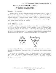 38. SU(n) MULTIPLETS AND YOUNG DIAGRAMS