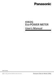 KW2G Eco-POWER METER User's Manual - Panasonic Electric ...