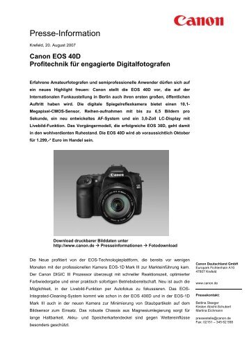 Produktinformation Download - bei Foto Huppert