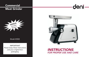 Commercial Meat Grinder - Deni