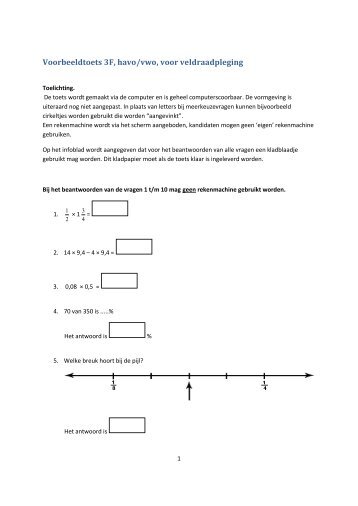 Voorbeeldtoets 3F, havo/vwo, voor veldraadpleging