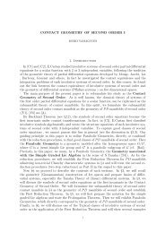 Contact Geometry of second order I - Dept. Math, Hokkaido Univ ...