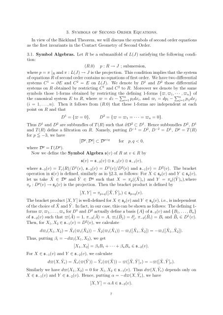 Contact Geometry of second order I - Dept. Math, Hokkaido Univ ...