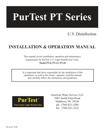 PurTest PT Series - Air & Water
