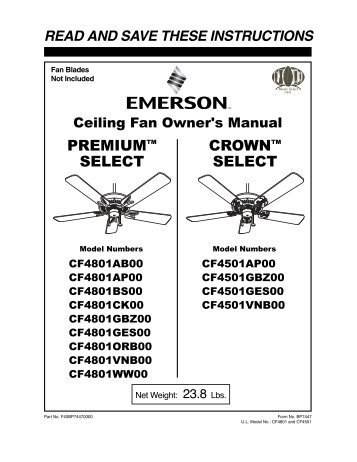 Premium Crown Select - Emerson Fans