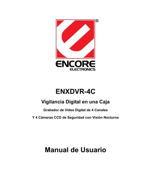 ENXDVR-4C Manual de Usuario - Encore Electronics