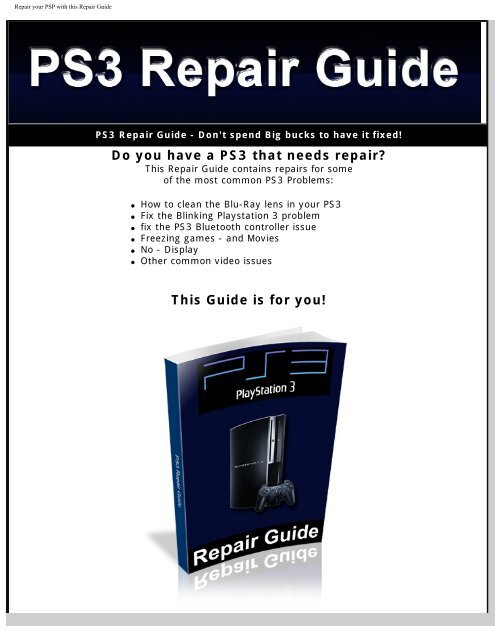 playstation 3 repair near me