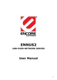 User Manual - Encore Electronics