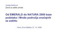 Od EMERALD do NATURA 2000 baze podataka i Mreže područja ...