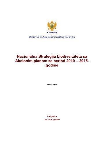 Nacionalna strategija biodiverziteta 2010-2015