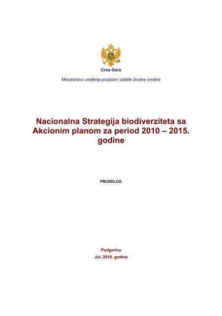 Nacionalna strategija biodiverziteta 2010-2015