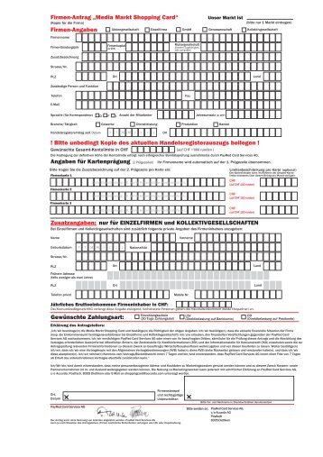 Firmen-Antrag „Media Markt Shopping Card“ Firmen-Angaben ... - Net