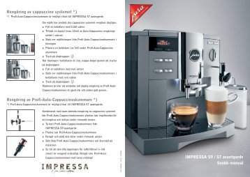 IMPRESSA S9 / S7 avantgarde Snabb manual Rengöring av ... - Jura