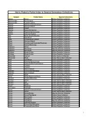 Henry Peden's Partial Index to Special Genealogy Collections