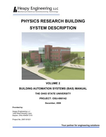 Physics Research Building System Description - The Ohio State ...