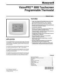 VisionPRO™ 8000 Touchscreen Programmable Thermostat