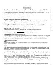 LEARNING PLAN Explicit Instruction Title of the ... - Employment