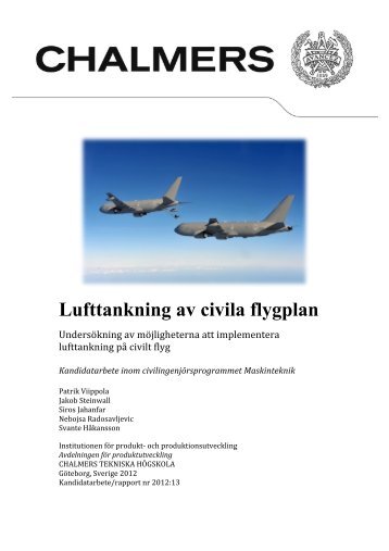 Lufttankning av civila flygplan - Chalmers tekniska högskola