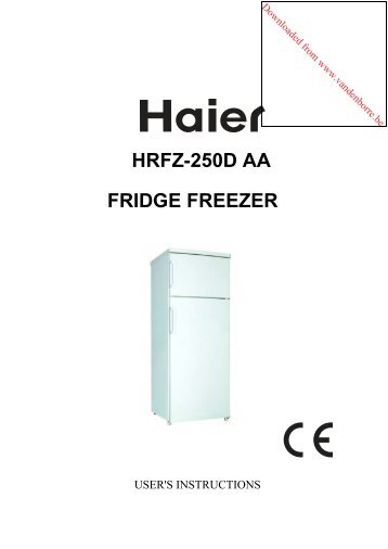 HRFZ-250D $$ FRIDGE FREEZER - Vanden Borre