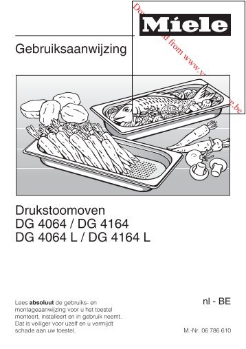 Gebruiksaanwijzing Drukstoomoven DG 4064 / DG ... - Vanden Borre