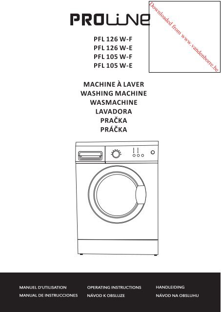 machine à laver washing machine wasmachine ... - Vanden Borre