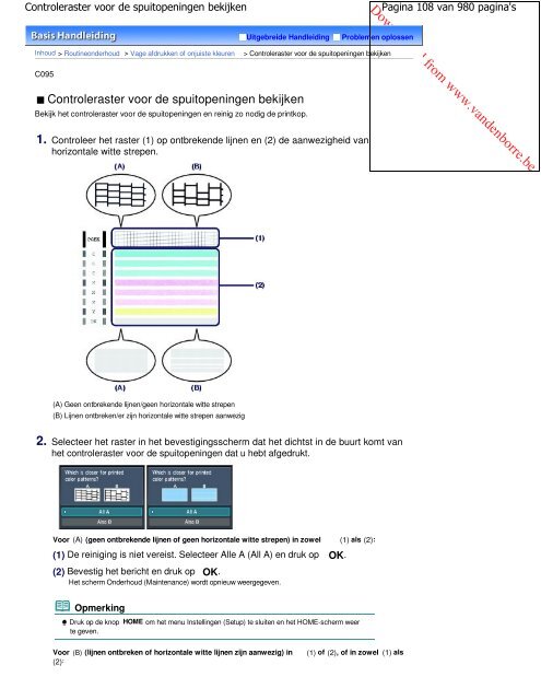 Canon MG5100 series Online handleiding - Vanden Borre