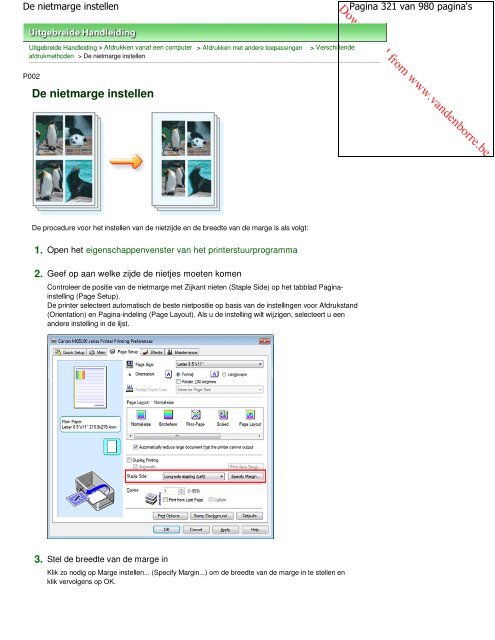 Canon MG5100 series Online handleiding - Vanden Borre