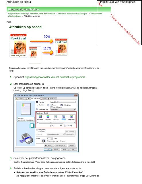 Canon MG5100 series Online handleiding - Vanden Borre