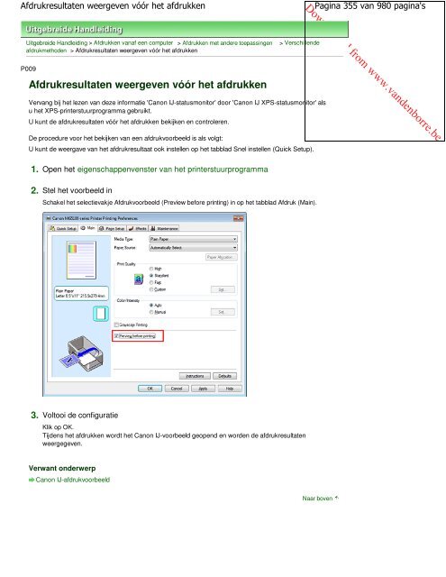 Canon MG5100 series Online handleiding - Vanden Borre