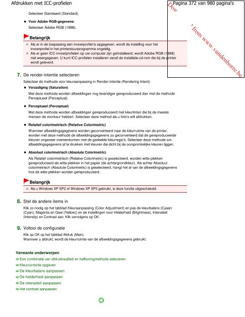 Canon MG5100 series Online handleiding - Vanden Borre