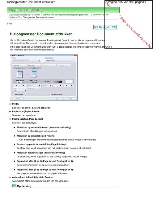 Canon MG5100 series Online handleiding - Vanden Borre