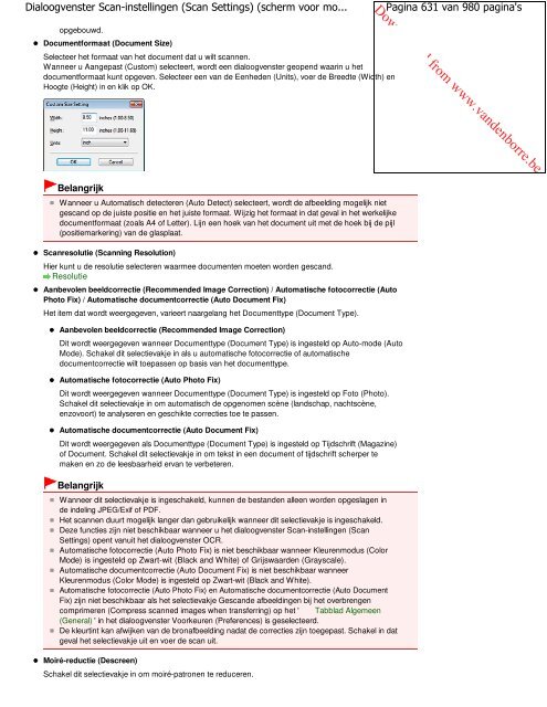 Canon MG5100 series Online handleiding - Vanden Borre