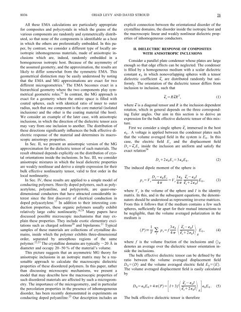 Maxwell Garnett theory for mixtures of anisotropic inclusions ...