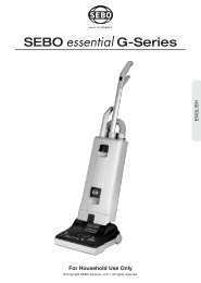 SEBO essential G-Series - Air & Water