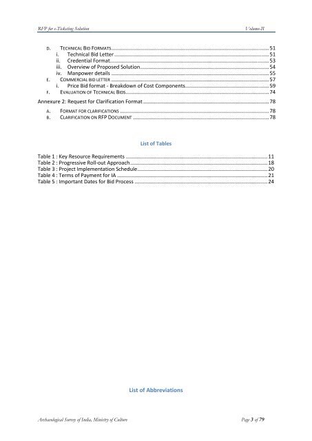 Request for Proposal for e Ticketing Project - Archaeological Survey ...