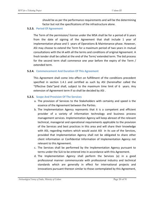 Request for Proposal for e Ticketing Project - Archaeological Survey ...