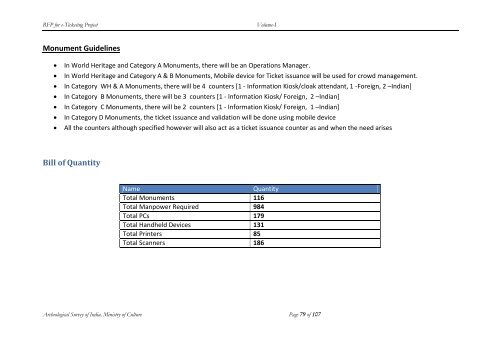 Request for Proposal for e Ticketing Project - Archaeological Survey ...