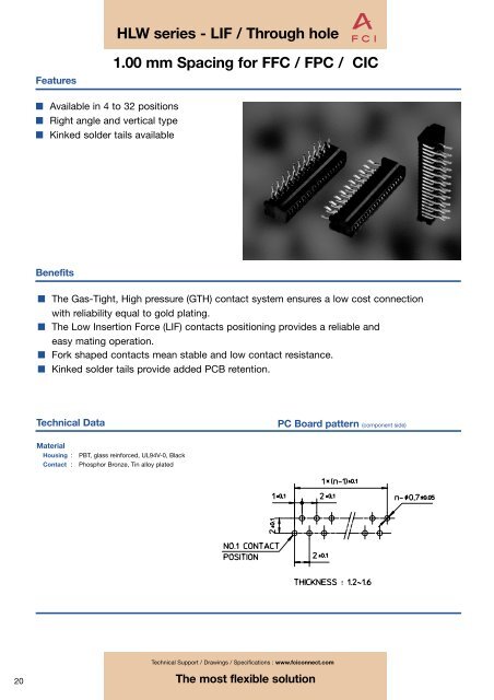 FFC / FPC / CIC Connectors - FCI