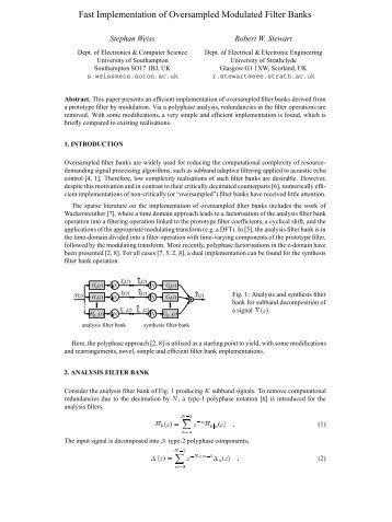 Fast Implementation of Oversampled Modulated Filter Banks