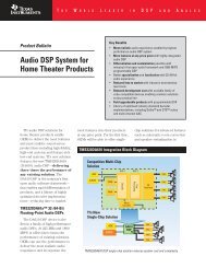 Audio DSP System for Home Theater Products - Texas Instruments