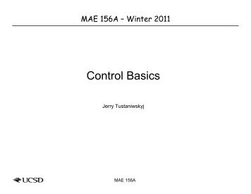 Control Basics - MAELabs UCSD