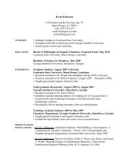 Quickstart Resume Template - LSU Department of Chemistry: Robin ...