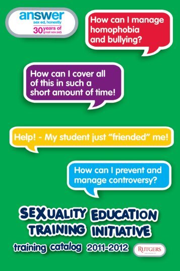 Sexuality Education Training Initiative - Answer