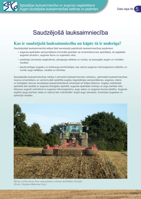 Saudzējošā lauksaimniecība - agrilife - Europa
